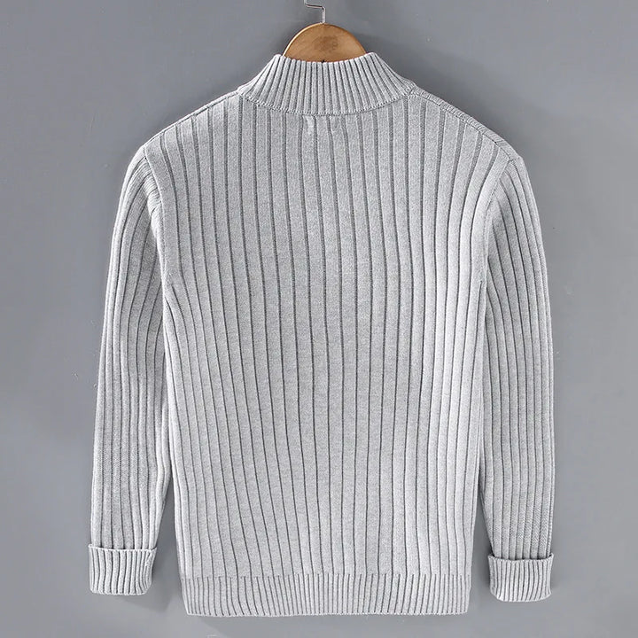 Thibault - Lässige Strickjacke mit Reißverschluss