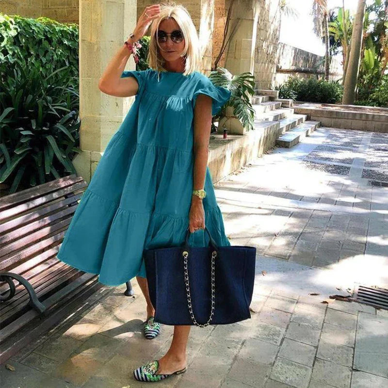 Nancy - Bezauberndes grafisches Midi-Kleid