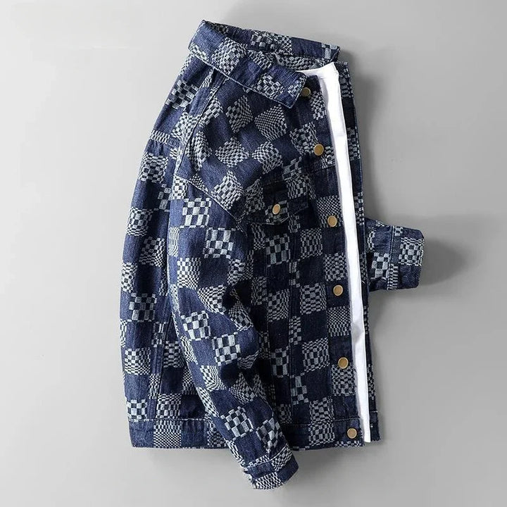 Lucianno - Patchwork-Jeanshemd