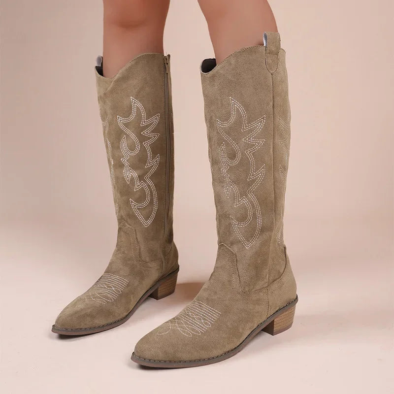 Ivy - Bestickte Western-Cowboystiefel