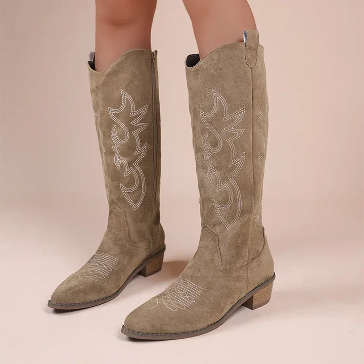 Ivy - Bestickte Western-Cowboystiefel