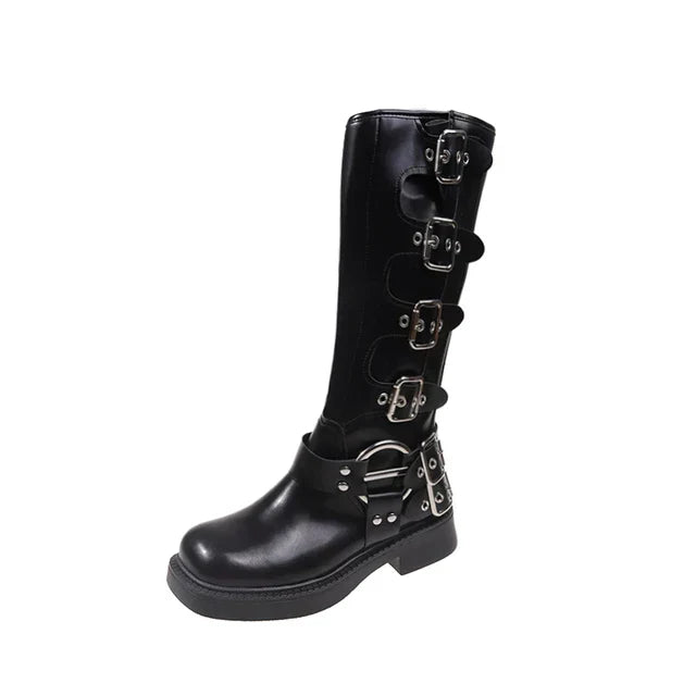 Kyline - Elegante kniehohe Plateaustiefel