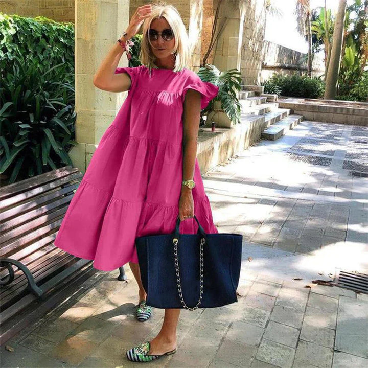 Nancy - Bezauberndes grafisches Midi-Kleid