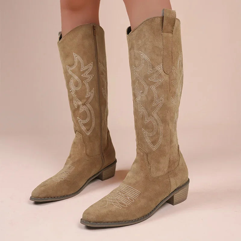 Ivy - Bestickte Western-Cowboystiefel