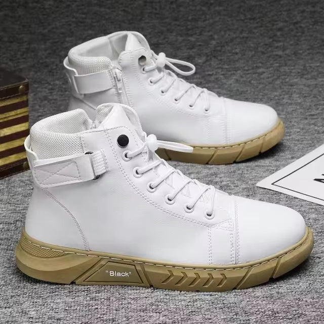 Davido - Robuste Herren Lederstiefel aus schwarzem Leder