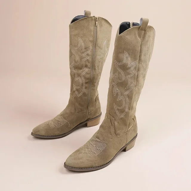 Ivy - Bestickte Western-Cowboystiefel