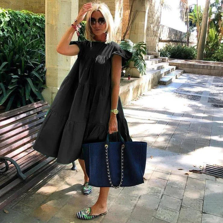 Nancy - Bezauberndes grafisches Midi-Kleid