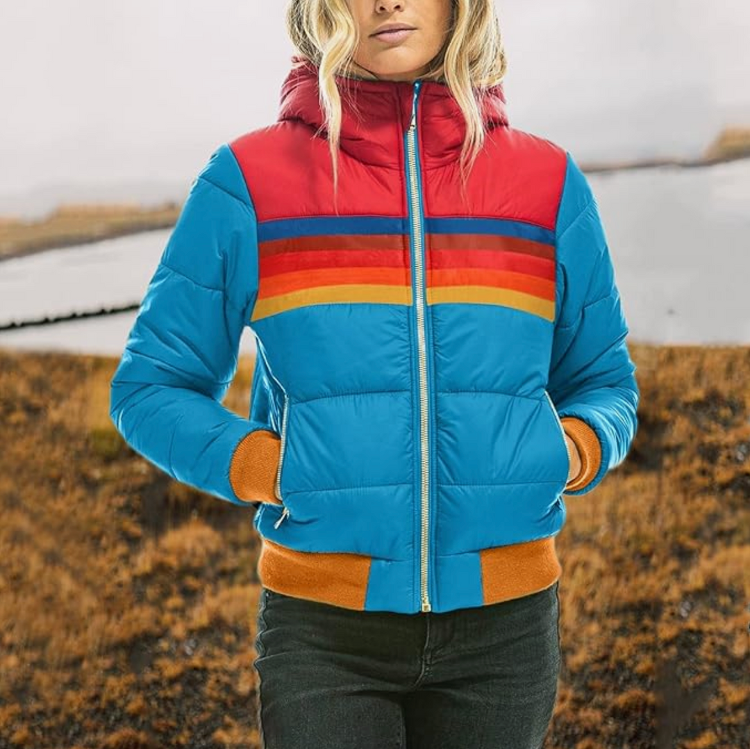 Roswitha - Retro-Kunstfell-Parka mit Kapuze für Frauen