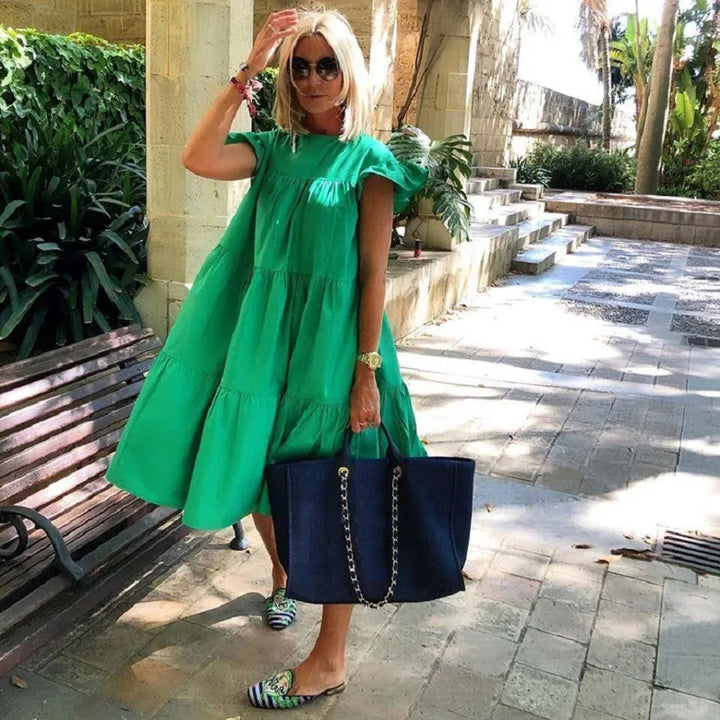 Nancy - Bezauberndes grafisches Midi-Kleid