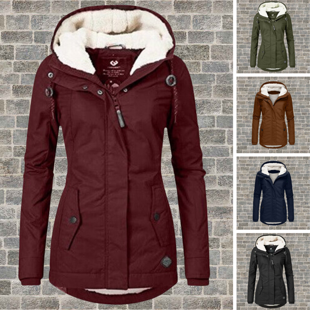 Jenna - Warmer Sherpa-Kapuzenpullover aus Baumwolle für Damen