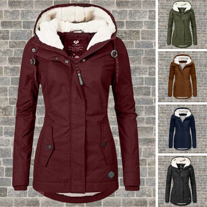Jenna - Warmer Sherpa-Kapuzenpullover aus Baumwolle für Damen