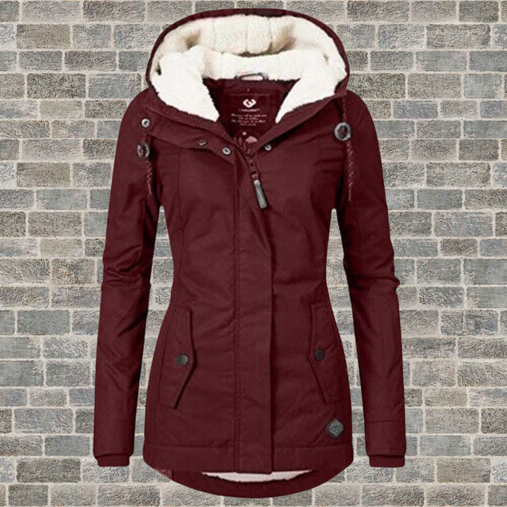 Jenna - Warmer Sherpa-Kapuzenpullover aus Baumwolle für Damen