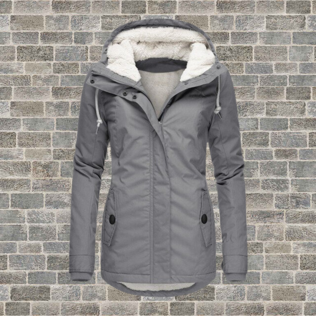 Jenna - Warmer Sherpa-Kapuzenpullover aus Baumwolle für Damen