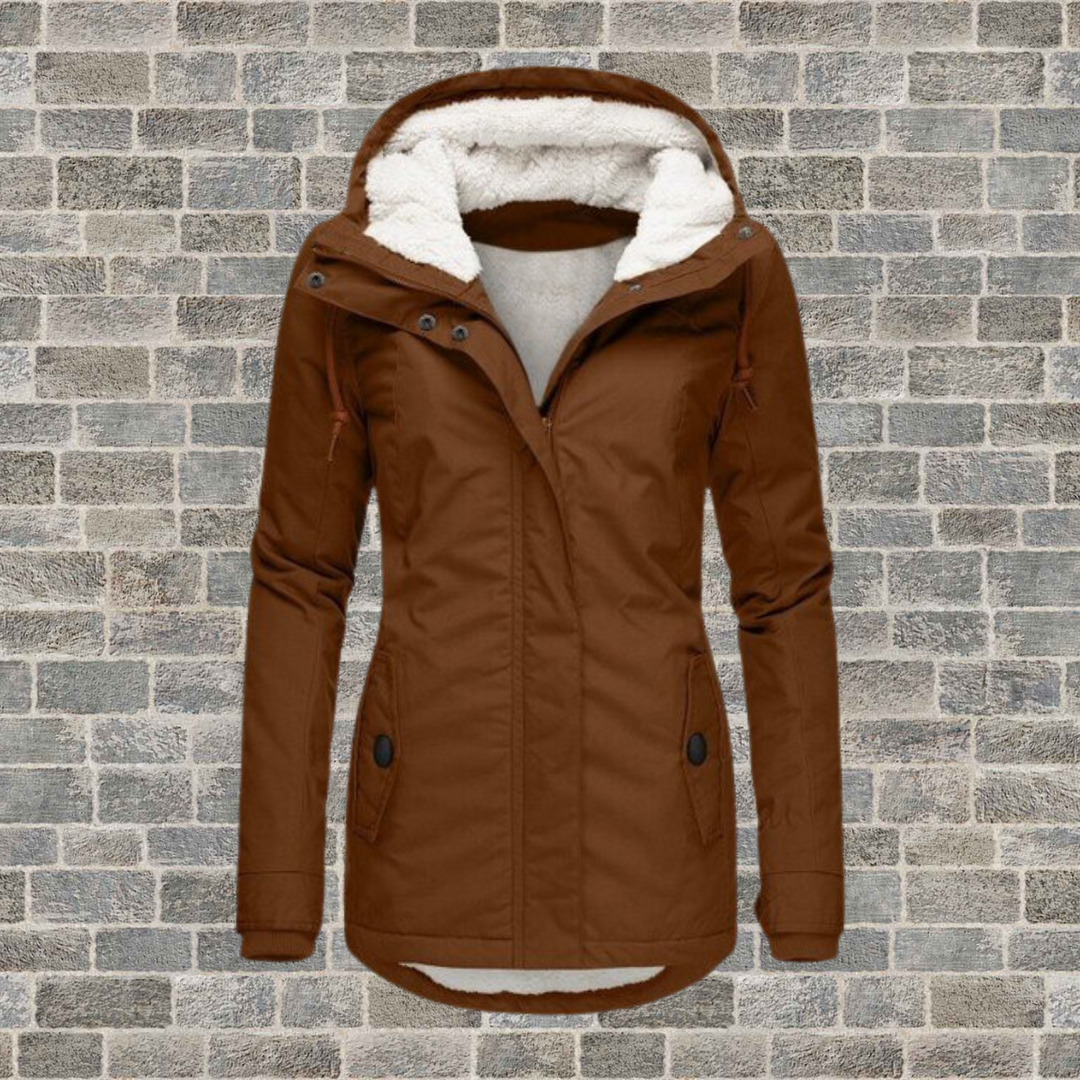 Jenna - Warmer Sherpa-Kapuzenpullover aus Baumwolle für Damen