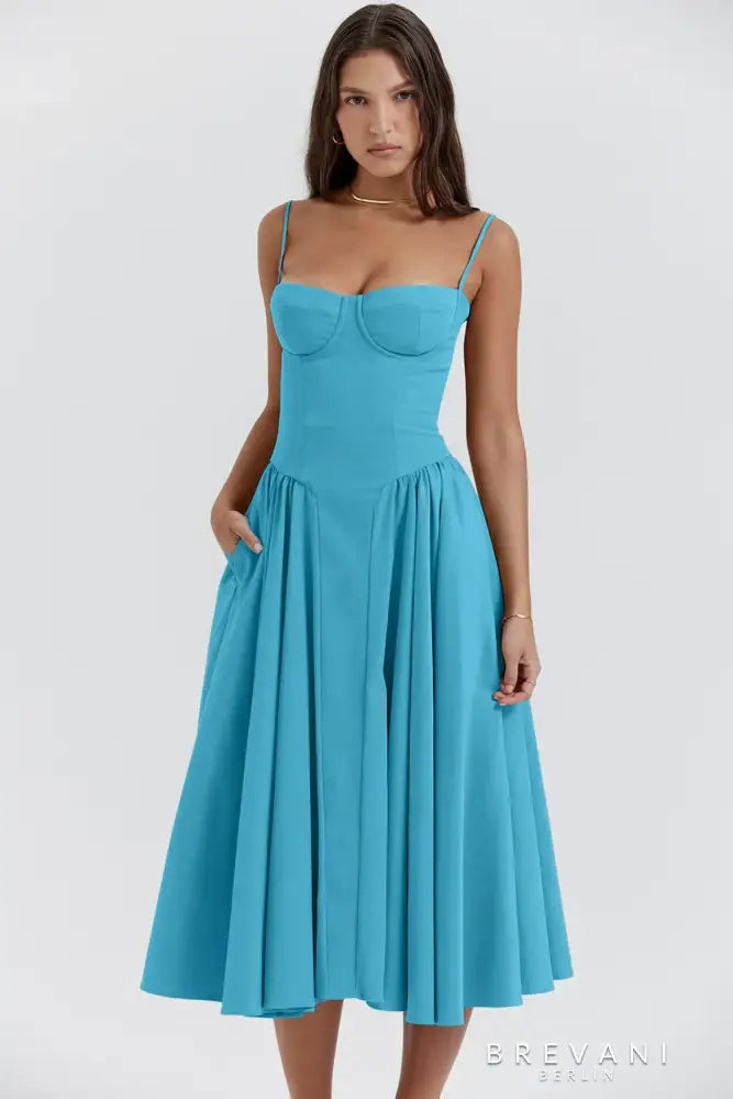 Ellie - Ärmelloses Korsett-Midi-Kleid - Attraktive Passform