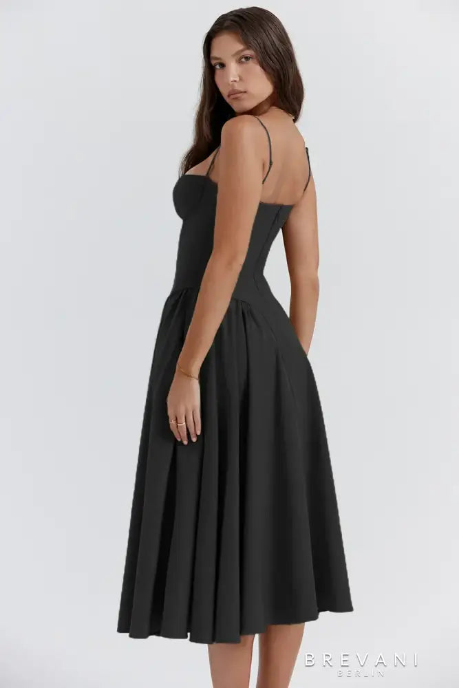 Ellie - Ärmelloses Korsett-Midi-Kleid - Attraktive Passform
