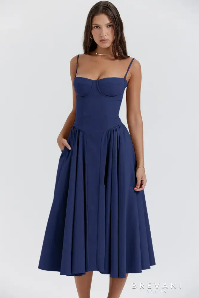 Ellie - Ärmelloses Korsett-Midi-Kleid - Attraktive Passform