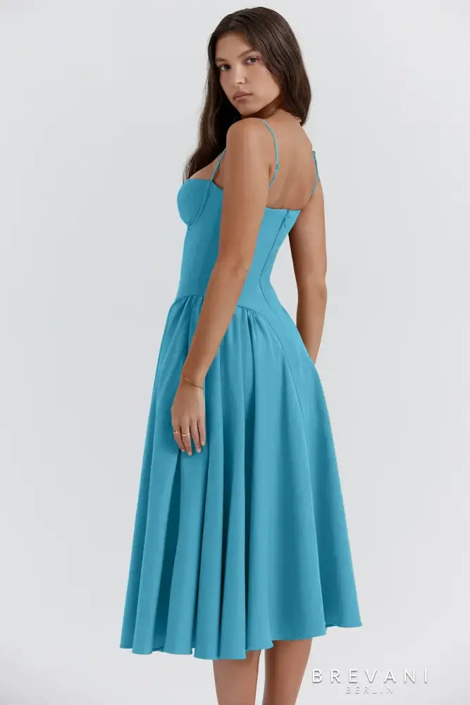 Ellie - Ärmelloses Korsett-Midi-Kleid - Attraktive Passform