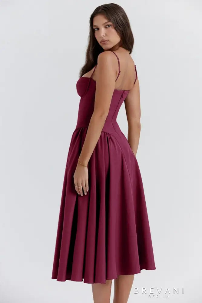 Ellie - Ärmelloses Korsett-Midi-Kleid - Attraktive Passform