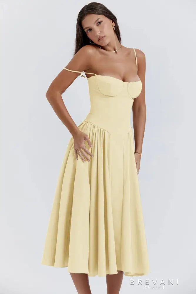 Ellie - Ärmelloses Korsett-Midi-Kleid - Attraktive Passform