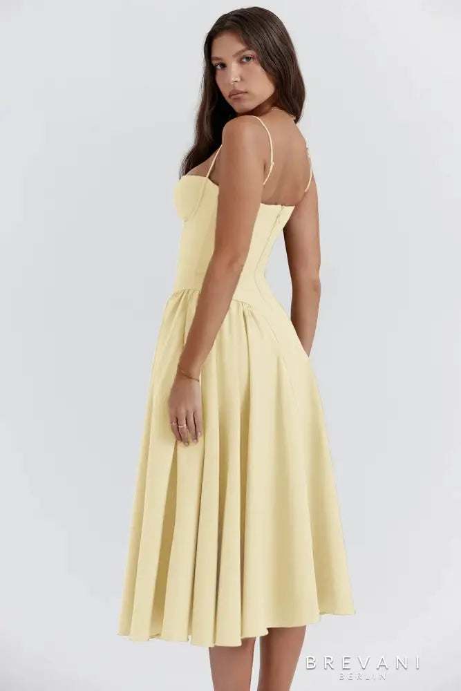 Ellie - Ärmelloses Korsett-Midi-Kleid - Attraktive Passform