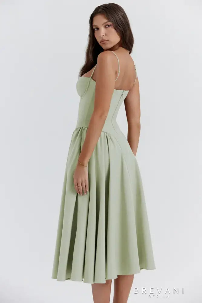 Ellie - Ärmelloses Korsett-Midi-Kleid - Attraktive Passform