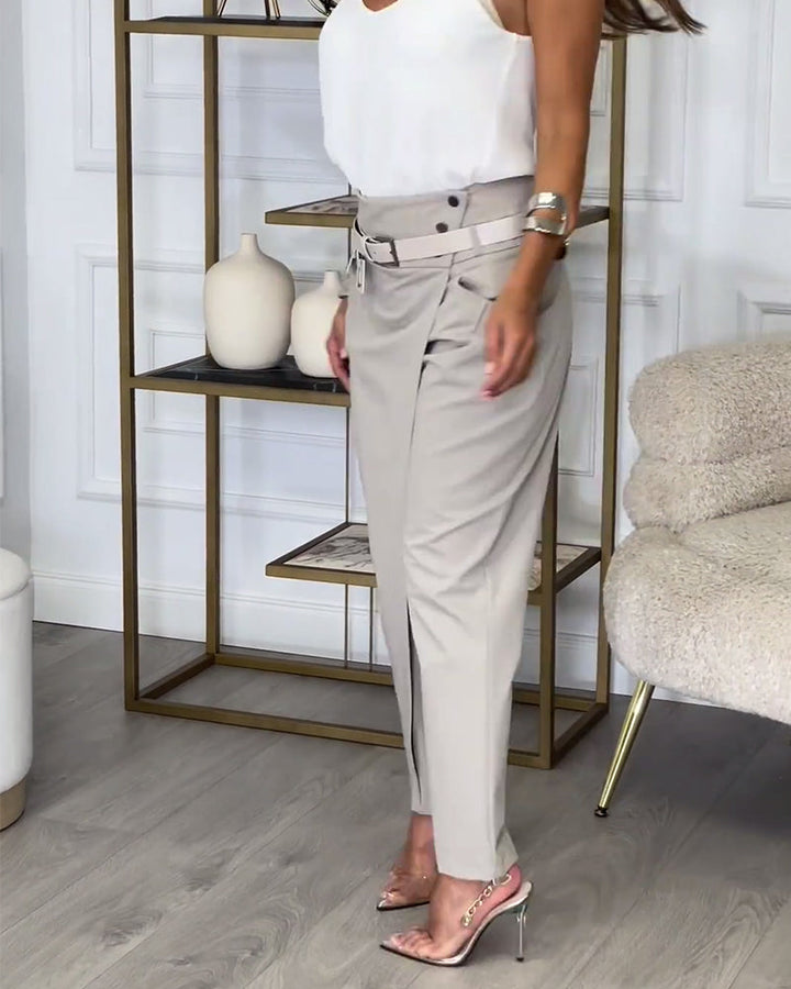 Cora - Patchwork-Hose mit Gürtel