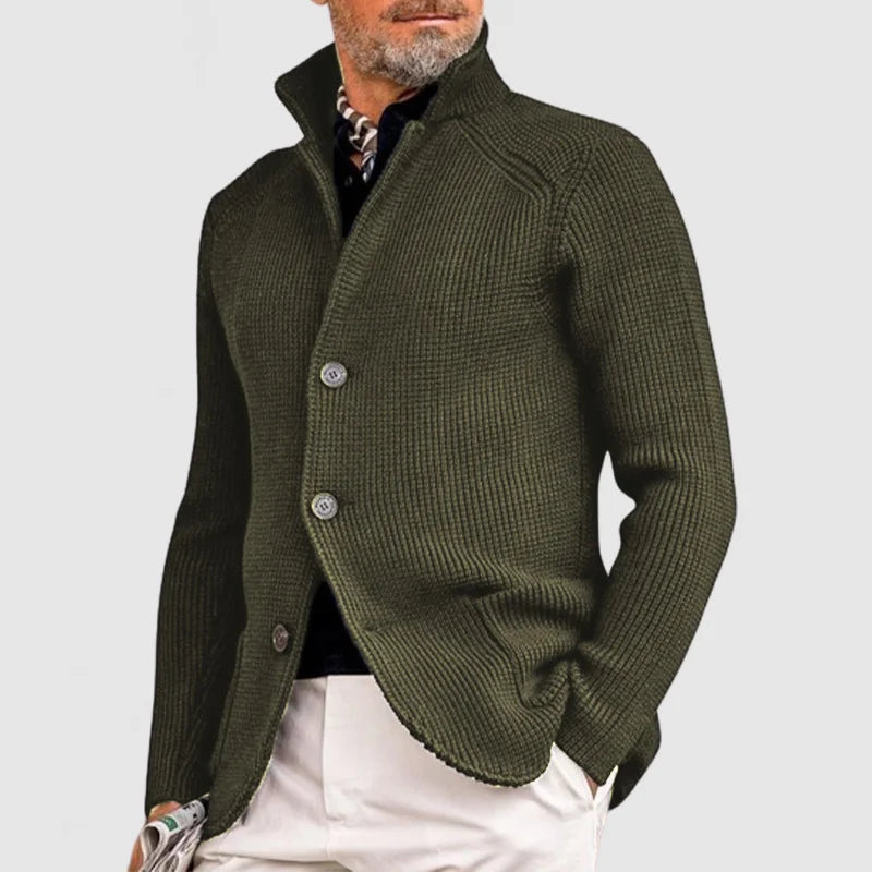 Gael - Elegante Strickjacke mit Revers für Herren