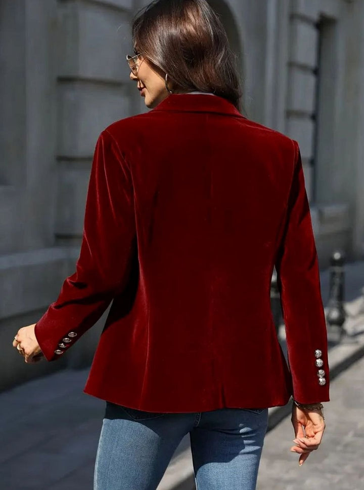 Damen Klassischer Blazer mit Ein-Knopf-Verschluss Tailliert