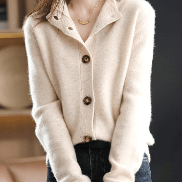 Damen Leichte Casual-Strickjacke mit Klassischer Knopfleiste