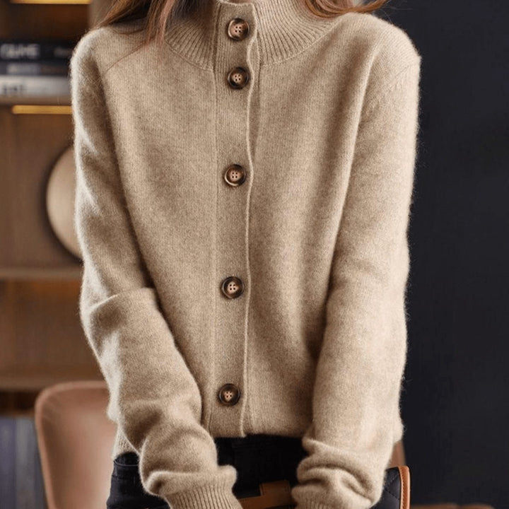 Damen Leichte Casual-Strickjacke mit Klassischer Knopfleiste