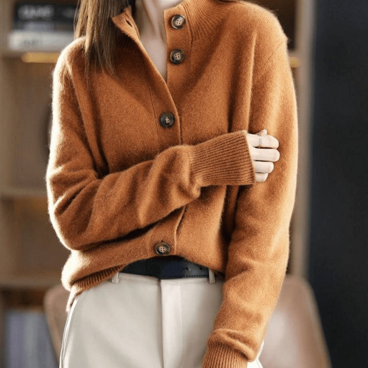 Damen Leichte Casual-Strickjacke mit Klassischer Knopfleiste