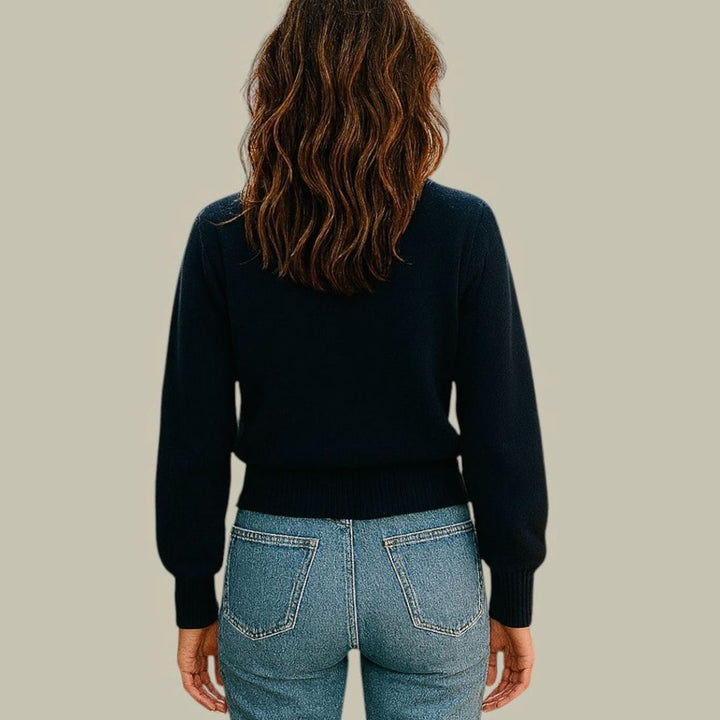 Damen Merino V-Ausschnitt Strickjacke mit Knöpfen