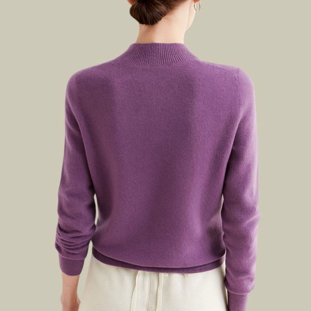 Damen Merinowolle Halbrollkragen Pullover für den Winter