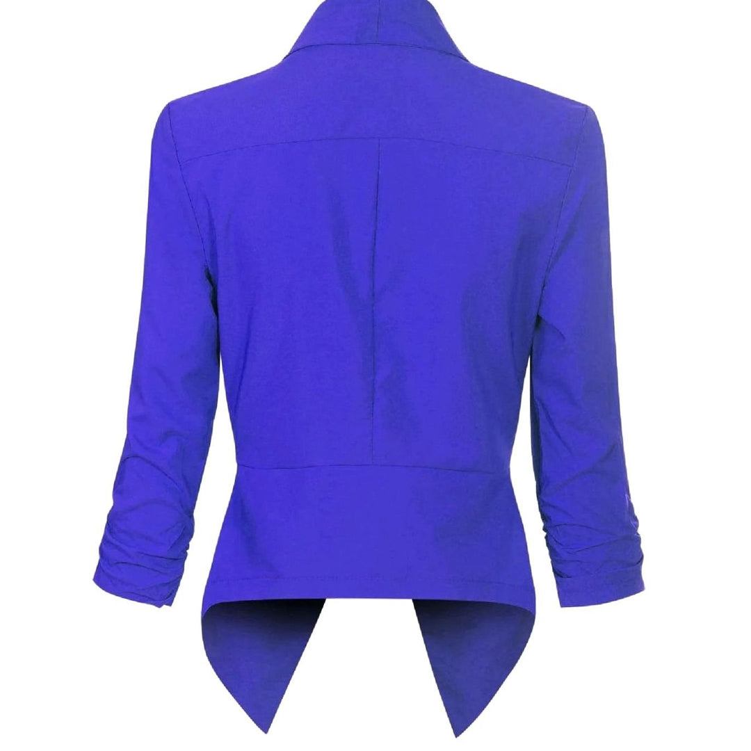 Damen Offener Blazer für Büro und Freizeit mit Raffärmel