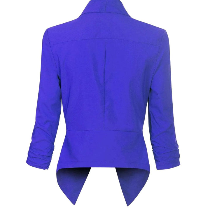 Damen Offener Blazer für Büro und Freizeit mit Raffärmel