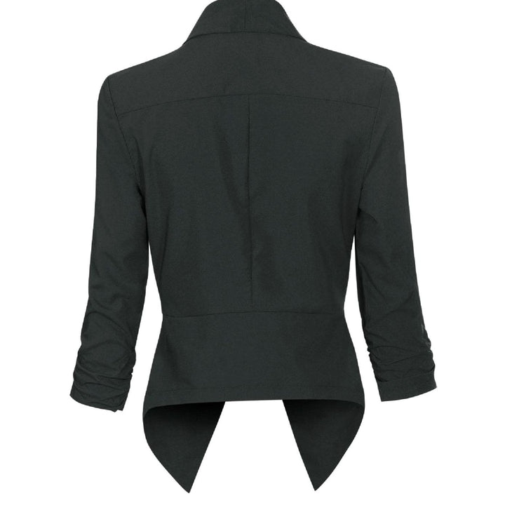 Damen Offener Blazer für Büro und Freizeit mit Raffärmel