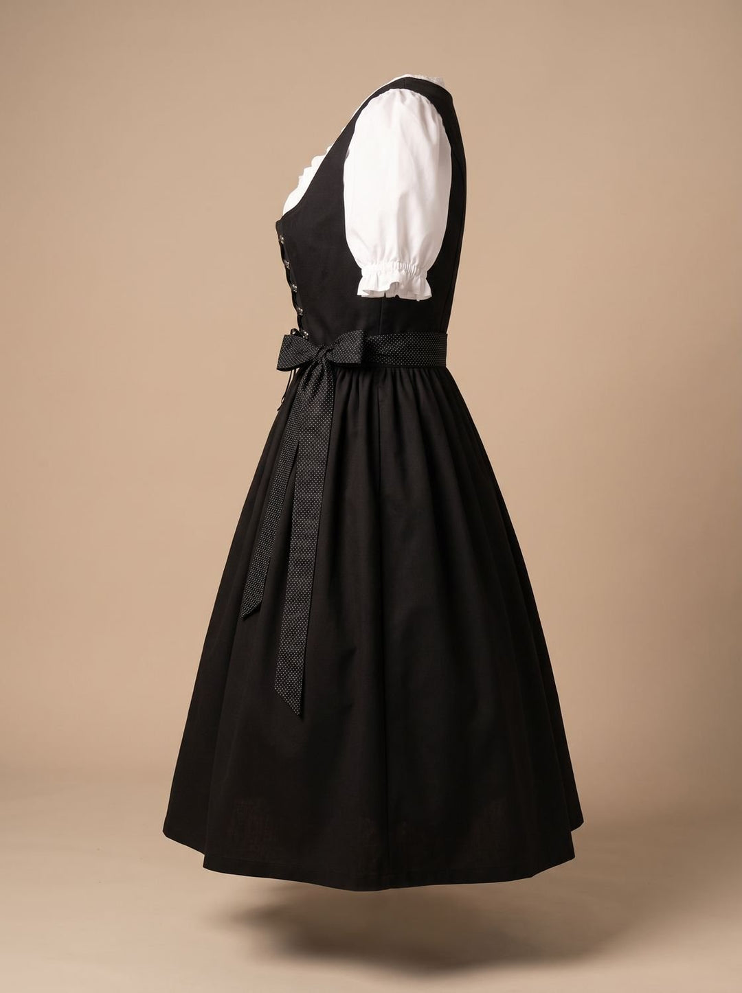 Damen Oktoberfest Kleid Dirndl mit Schnürung und Schürze