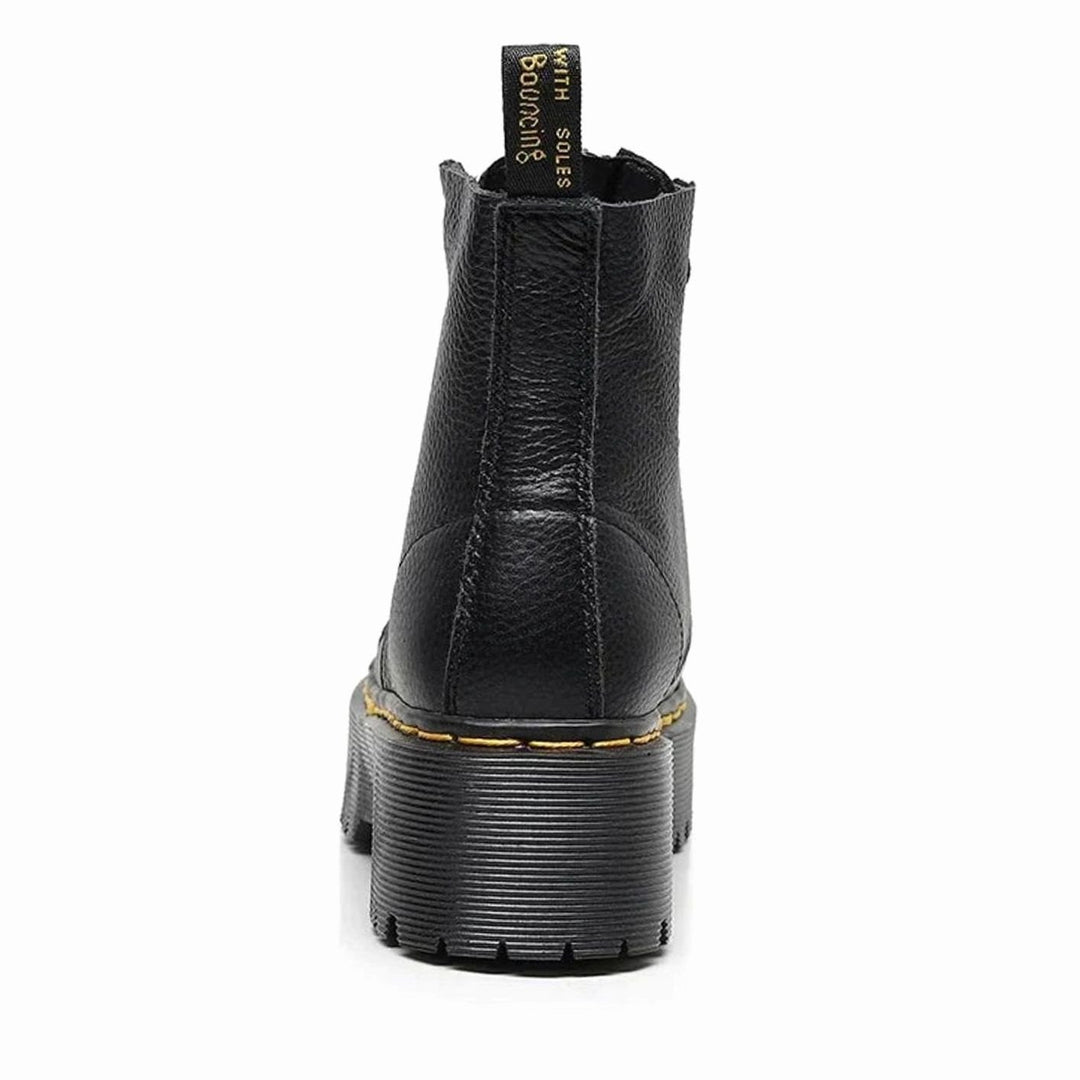 Damen Stiefeletten mit dicker Sohle Reißverschluss Knöchelhohe Plateau-Boots