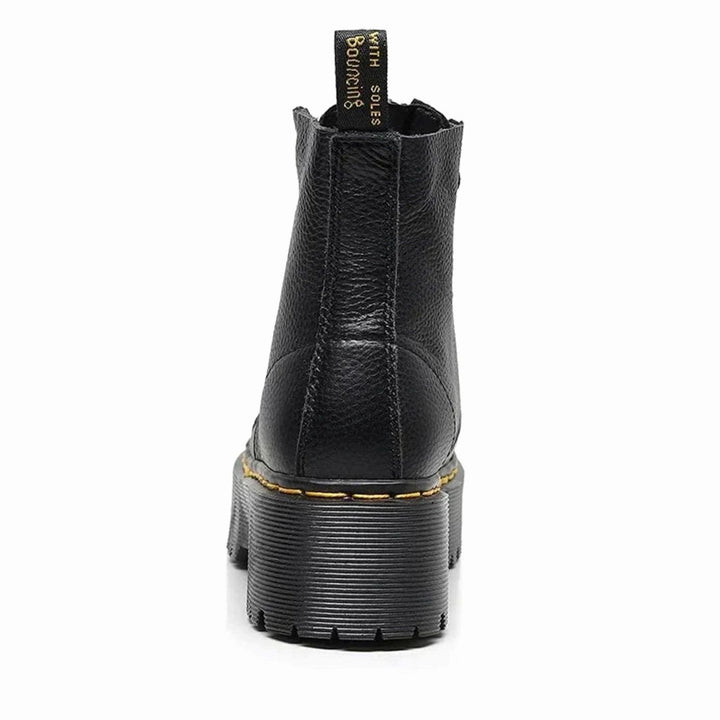 Damen Stiefeletten mit dicker Sohle Reißverschluss Knöchelhohe Plateau-Boots