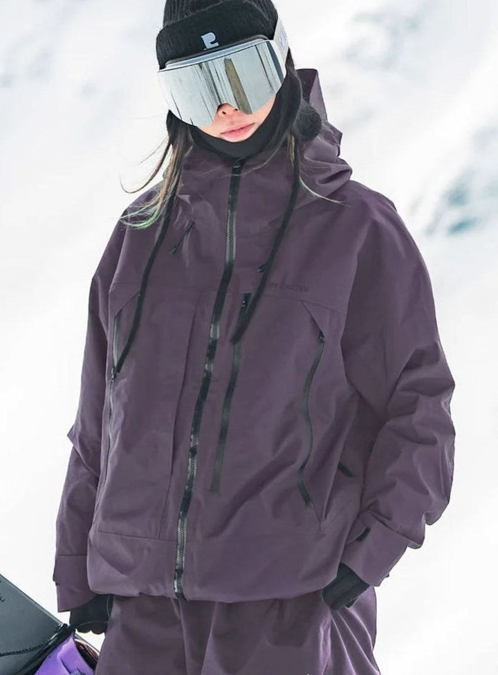 Damen Wasserdichte Ski-Jacke Windabweisend Gefüttert mit Kapuze