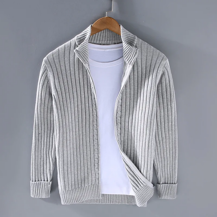 Thibault - Lässige Strickjacke mit Reißverschluss