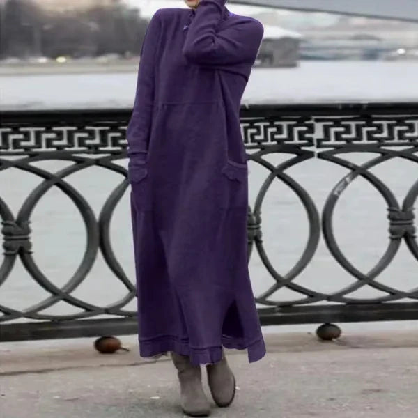 Doris - Langes Kleid aus Wolle und Baumwolle
