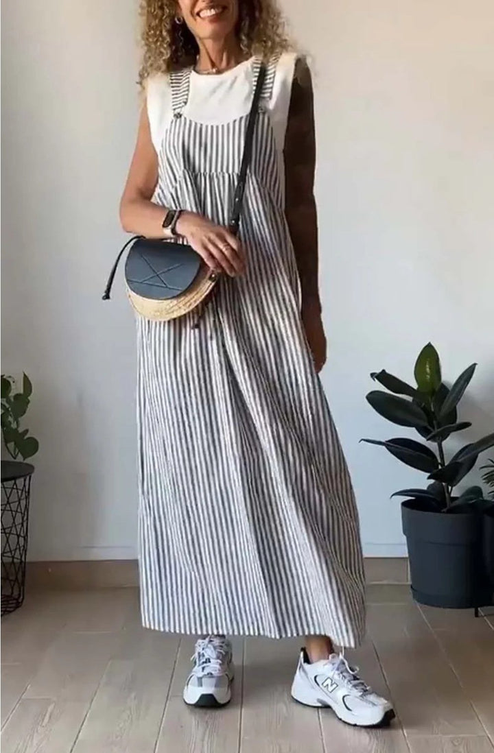Alice - Lässiges gestreiftes Jumpsuit-Kleid