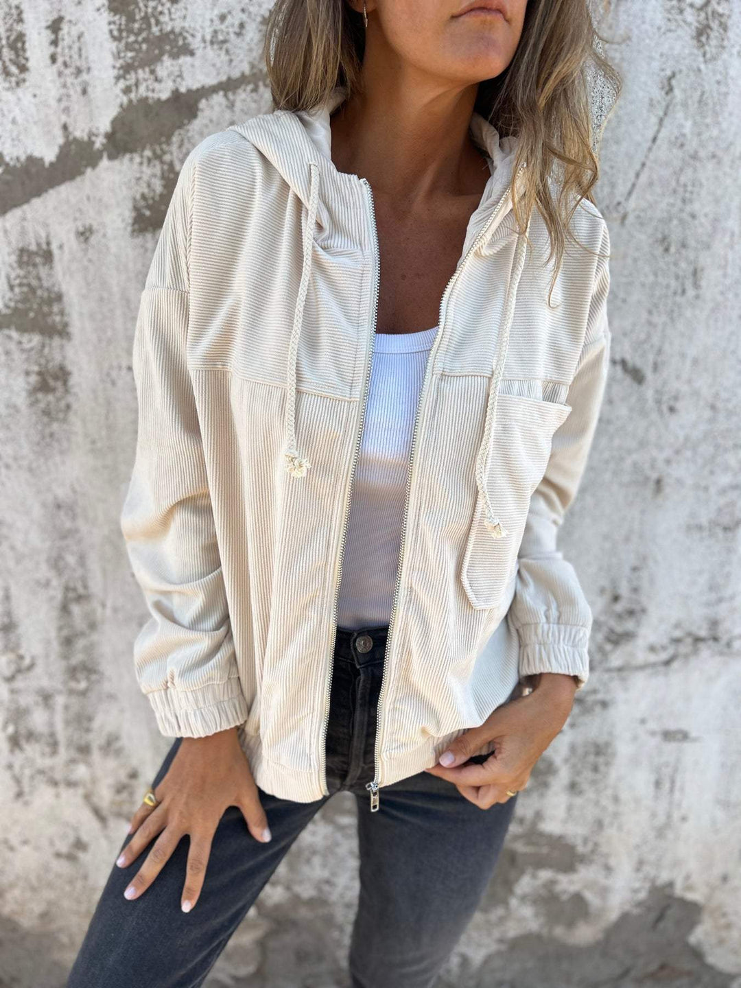 Ariellee - Freizeitjacke mit Kapuze und Reißverschluss