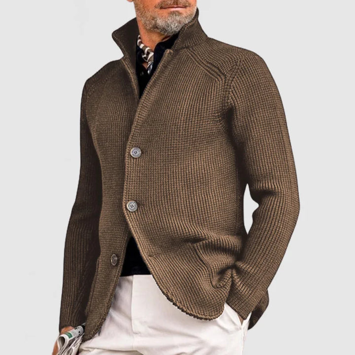 Gael - Elegante Strickjacke mit Revers für Herren