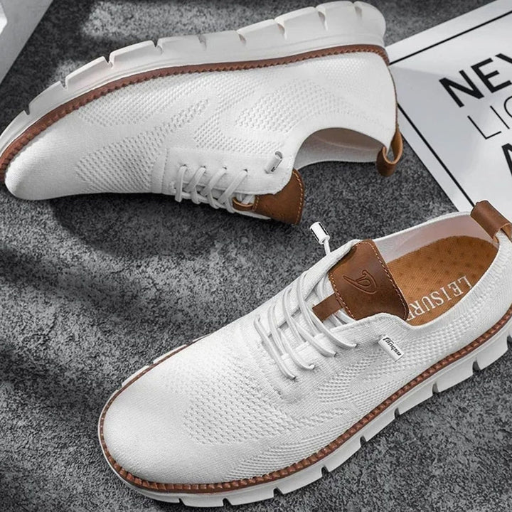 Herren Atmungsaktive Strick-Schnürschuhe mit Leichter Komfortsohle
