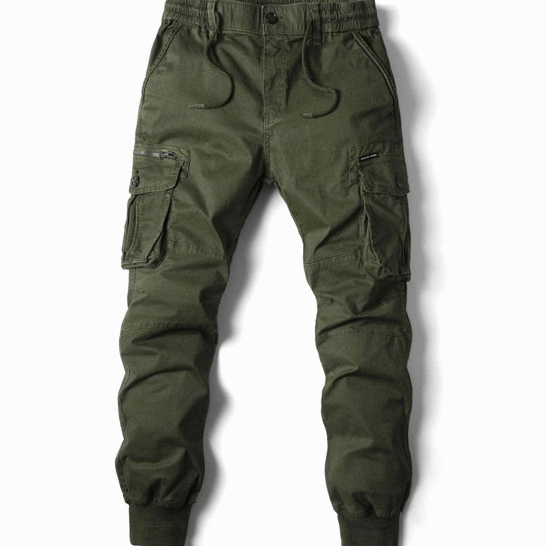 Herren Cargo-Jogger mit schmal zulaufender Passform und Cargotaschen - Grün
