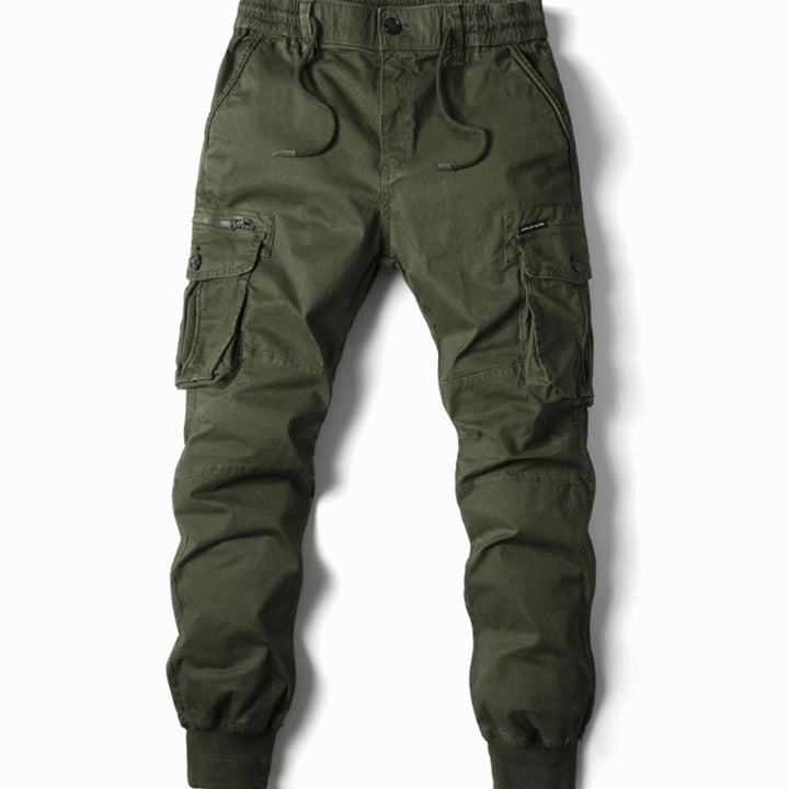 Herren Cargo-Jogger mit schmal zulaufender Passform und Cargotaschen - Grün