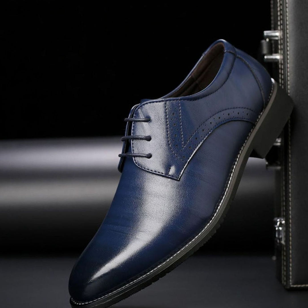 Herren Formelle Schnürschuhe Zeitloser Brogue Derby-Stil - Blau
